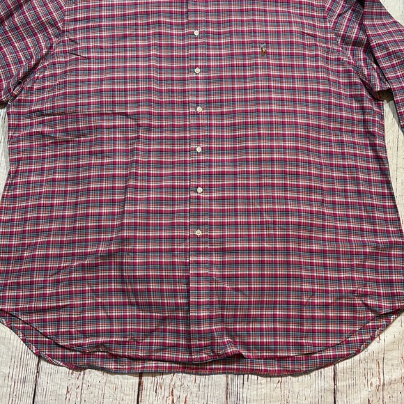 Ralph Lauren Pink Blue Check Classic Button Down Shirt sz 4XLT - Picture 6 of 10